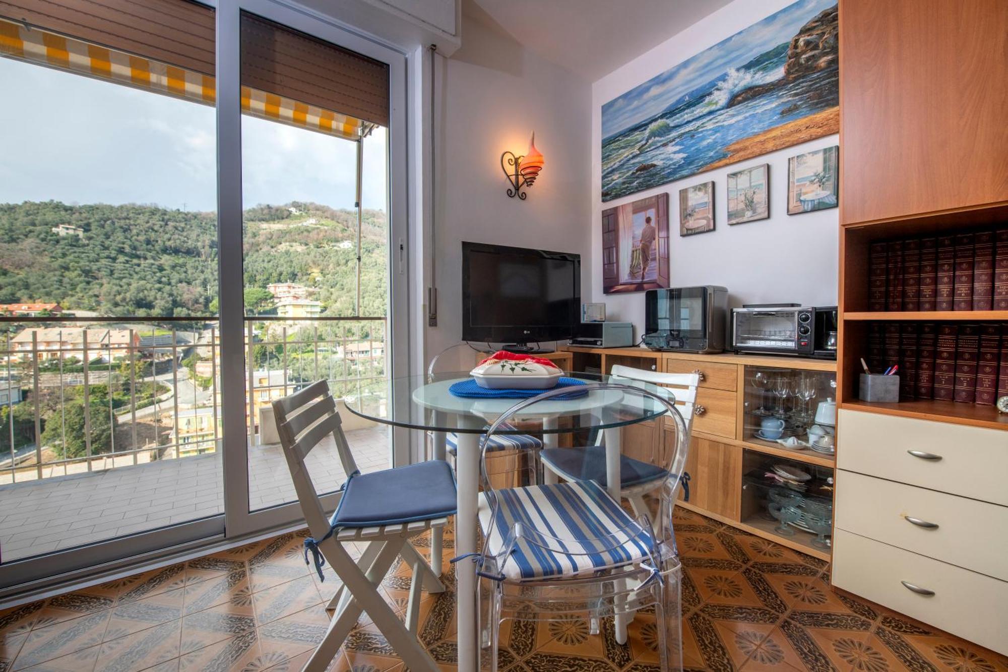239 - Casa Del Sole Vista Mare Moneglia - 5Minuti A Piedi Dal Mare - Parcheggio Privato Apartamento Exterior foto
