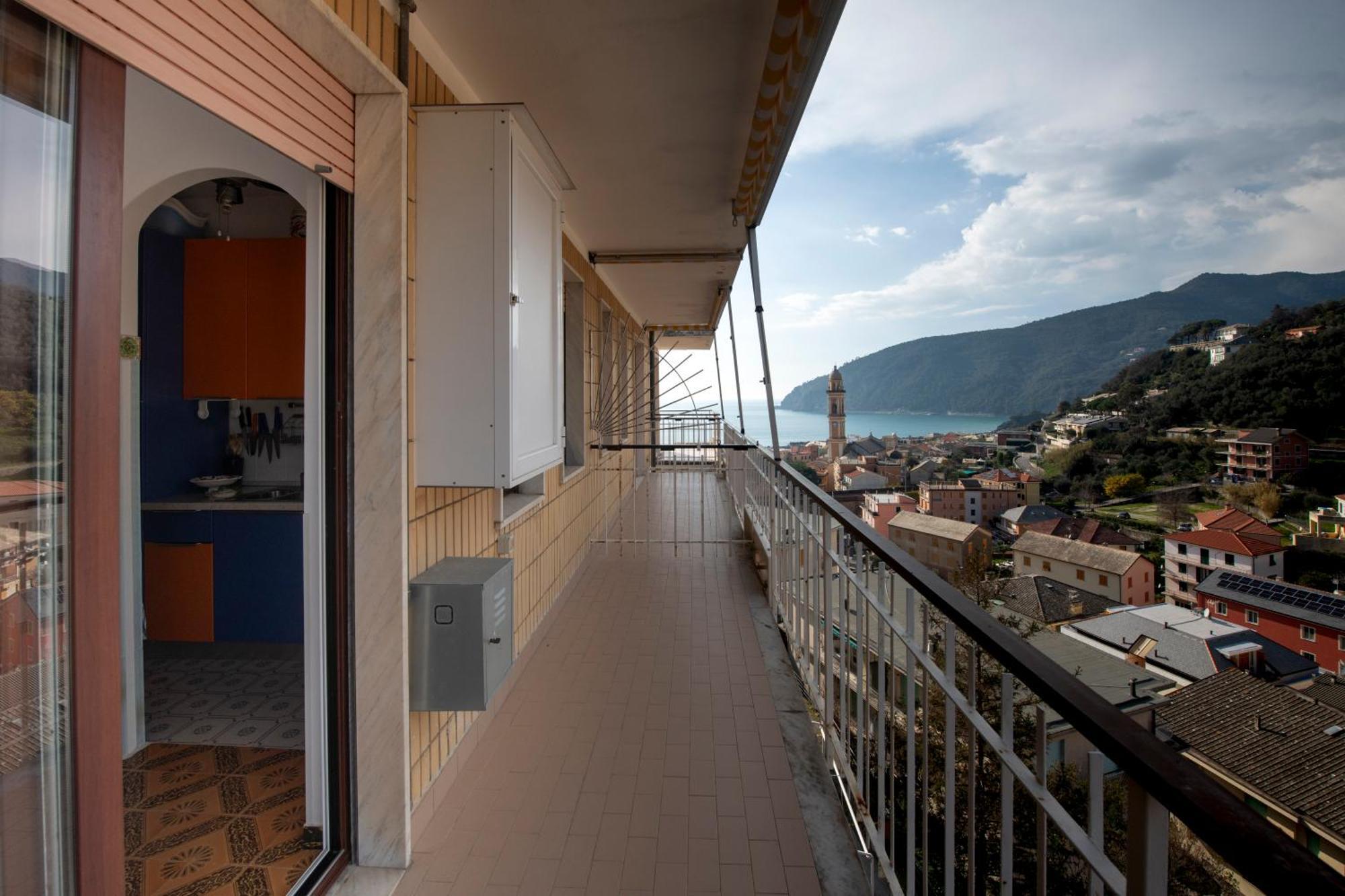 239 - Casa Del Sole Vista Mare Moneglia - 5Minuti A Piedi Dal Mare - Parcheggio Privato Apartamento Exterior foto